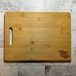 Happy Camper 9x12 Inch Bamboo Cutting Board
